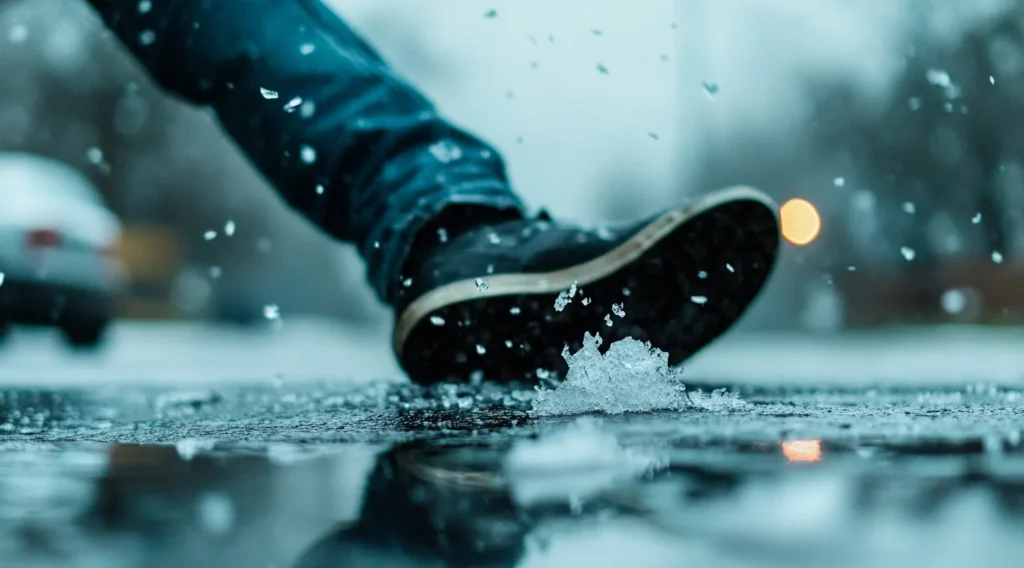 atlanta slip and fall lawyer - someone slipping on ice